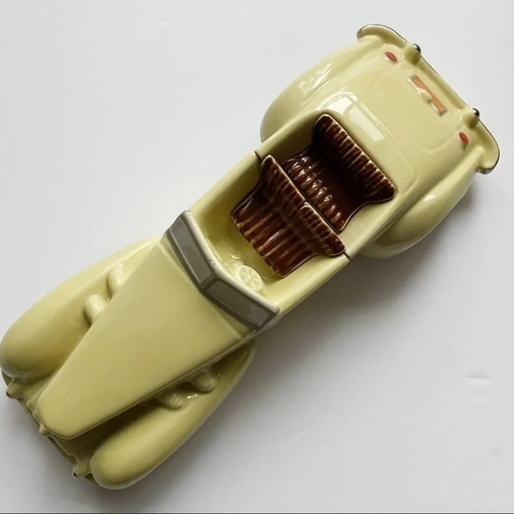 Avon Yellow Ceramic Figurine Cord 1937 Car - Vintage 1984